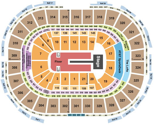 TD Garden Florence + The Machine Seating Chart